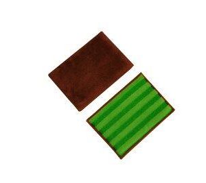 TAMPON GRATTANT ET SECHANT MEMO PAD MARRON / VERT X2