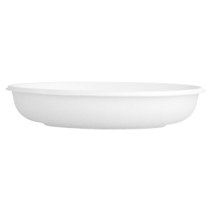 ASSIETTES OVALES 'BIONIC' 20,3x13,5x4 CM BLANC BAGASSE x 50 unités – Image 2