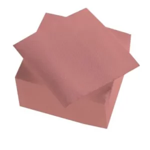 Serviettes jetables roses pétale 25x25cm x50 unités