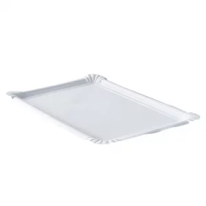 Plateau rectangulaire blanc en carton 210 x 290 mm x 250 unités
