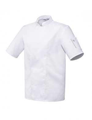 Veste de cuisine NERO M.C blanc parement beige T5/XXL