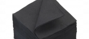 Serviettes 2 plis Tendance 25x25cm noir x 50 unités