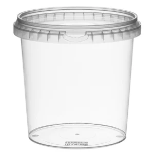RÉCIPIENTS INVIOLABLES + COUVERCLES 1200 ML PAR 10 UNITES