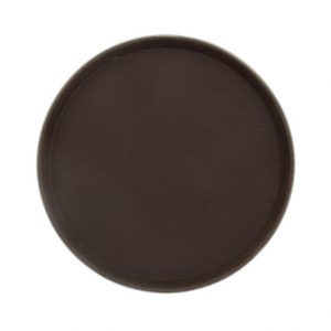 PLATEAU ANTI-DÉRAPANT ROND Ø 40 CM MARRON