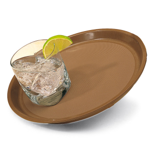 PLATEAU ANTI-DÉRAPANT ROND Ø 40 CM MARRON