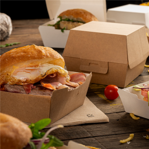 BOÎTES HAMBURGER 'THEPACK' NATUREL CARTON ONDULÉ NANO-MICRO x 50 unités