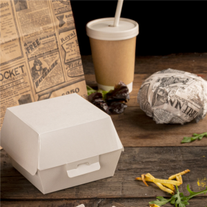 BOÎTES HAMBURGER 'THEPACK'  BLANC CARTON ONDULÉ NANO-MICRO X 50 UNITES