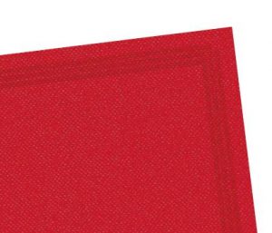 Serviette rouge avec liseré tendance 38x38 x 50 unités