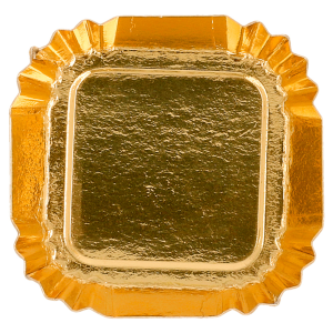 MINI PLATEAUX 2 5,5x5,5 CM OR CARTON X 100 UNITES