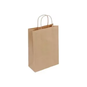 Sac kraft brun19x8x24cm - poignées torsadées - par 50