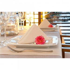 SERVIETTES 'LIKE LINEN'  40x40 CM CREME SPUNLACE X 50 UNITES