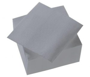 Serviette cocktail en papier - Gris x 50 unités