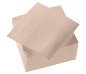 Serviette cocktail en papier - ECRU  x 50 unités