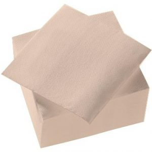 Serviette cocktail en papier - ECRU  x 50 unités