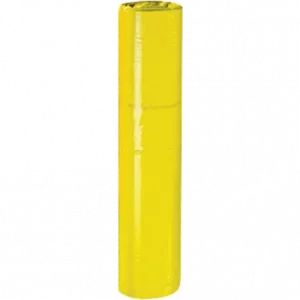 SAC PLASTIQUE 50L JAUNE TRANSLUCIDE LIEN COULISSANT "NF" x 25 sacs