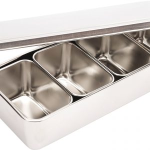SET DE 5 MINI-PLATS JAPONAIS INOX POUR MISE EN PLACE