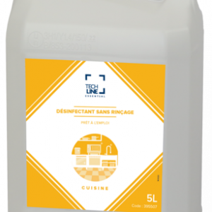 DESINFECTANT MAINS ET SURFACES AGROALIMENTAIRES SANS RINCAGE TECHLINE 5L