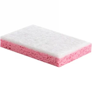 EPONGE VEGETALE ROSE RECURANT BLANC 11x7cm - LOT DE 10
