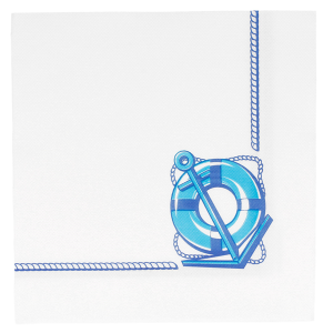 SERVIETTES ECOLABEL 'DOUBLE POINT - CADAQUÉS'  40x40 CM BLANC x 50 unités