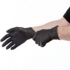 GANT NITRILE NOIR NON POUDRÉ TAILLE S 6/7  BOÎTE X100