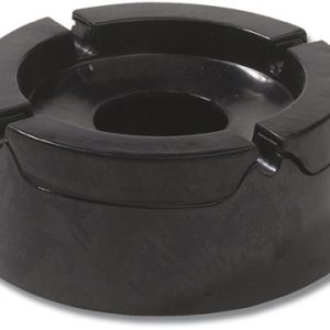 CENDRIER ANTI-VENT 4 ENCOCHES NOIR ø 10,5 CM