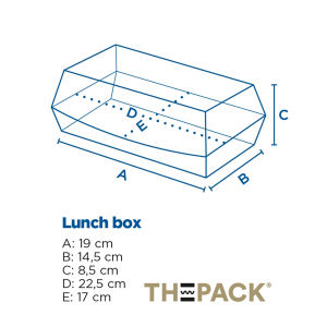 BOÎTES "LUNCH BOX" 'THEPACK'  22,5x17x8,5 CM NOIR CARTON ONDULÉ NANO-MICRO X 50 UNITES – Image 2