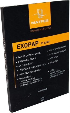 500 FEUILLES DE PAPIER SILICONE BLANCHI GN 1/1 53X32 CM EXOPAP