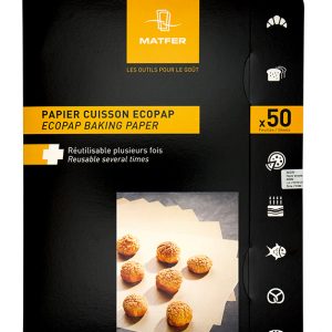 FEUILLES DE PAPIER SILICONE KRAFT 40X30 CM ECOPAP X  50 UNITES
