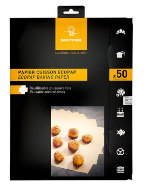 FEUILLES DE PAPIER SILICONE KRAFT 40X30 CM ECOPAP X  50 UNITES