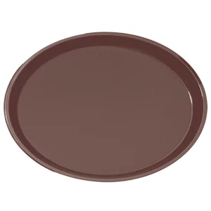 PLATEAU ANTI-DÉRAPANT OVALE 67x55,5 CM MARRON PP