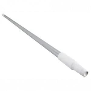 MANCHE ALUMINIUM ALIMENTAIRE 1.40m EMBOUT BLANC A VIS