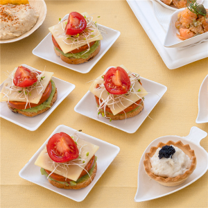 CARRÉ 'BIONIC' 6,5x6,5x1,2 CM BLANC BAGASSE x 50 unités