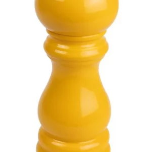 Moulin à poivre manuel u'Select en bois laqué, jaune safran, 18 cm -
