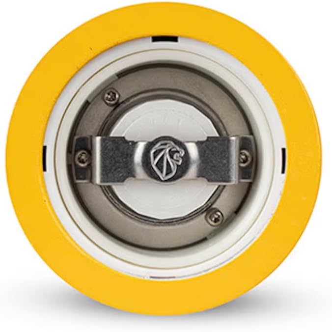 Moulin à sel manuel u'Select en bois laqué, jaune safran, 18 cm – Image 4