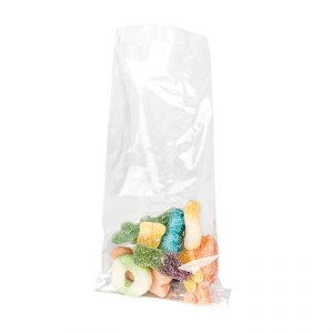 PAQUET DE 100 SACHETS à CONFISERIES PLATS EN CELLOPHANE 110X220 MM