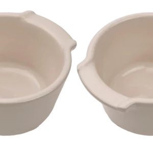 Duo de ramequins en céramique 20cl, Ecru