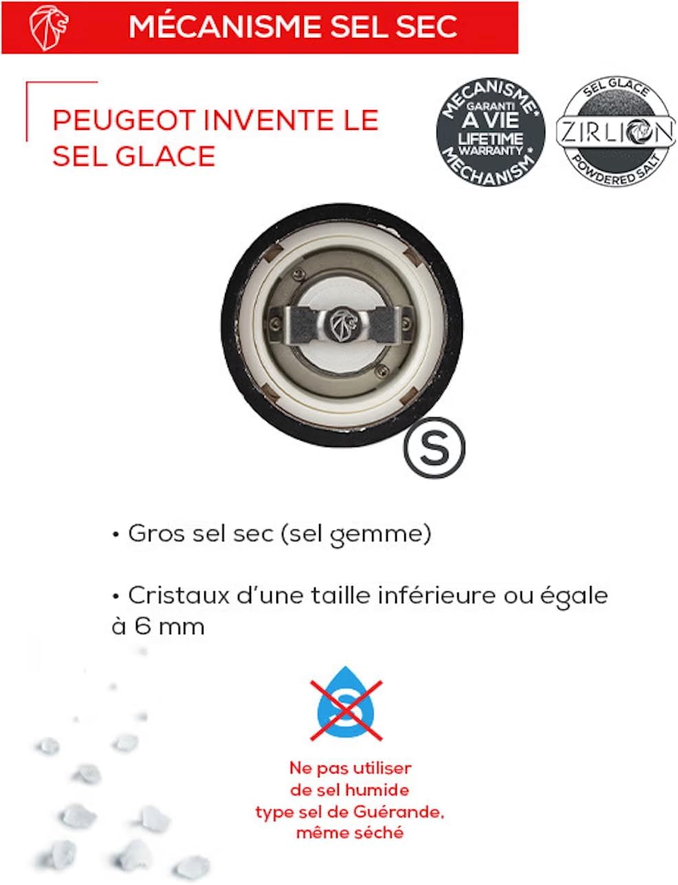 Moulin à sel manuel u'Select en bois laqué, jaune safran, 18 cm – Image 5