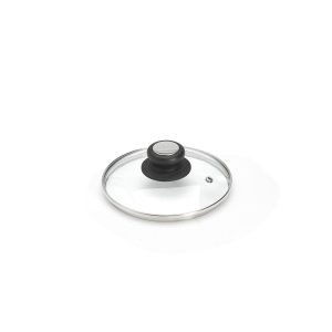 Couvercle en verre avec bouton en bakélite/inox Ø16cm