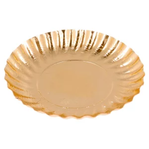 MINI PLATEAUX  Ø 9 CM DORE CARTON X 100 UNITES
