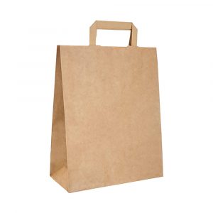 Sac cabas en papier kraft brun 26x14x30 cm x 10 unités