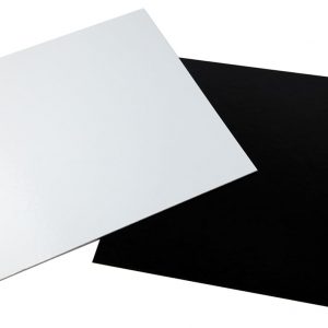 Semelles a bûches 24,5 cm x 10,4cm  blanc / noir rectangulaire