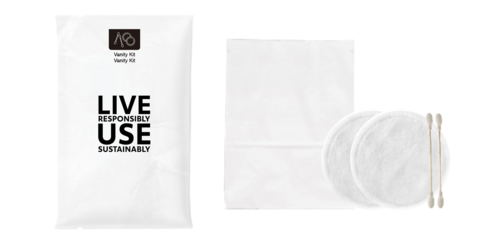 SET VANITY 2 COTONS-TIGES 2 DISQUES DE COTON BLANC