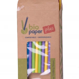 Pailles papier mix couleur