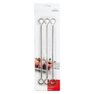 Jeu de 6 brochettes en acier inoxydable