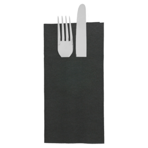 Serviettes kangourou 39x40 cm noir