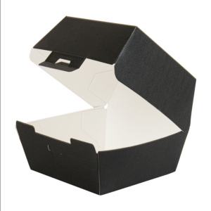 Boîtes hamburger 13x12,5x9 cm  noir x 50 unités
