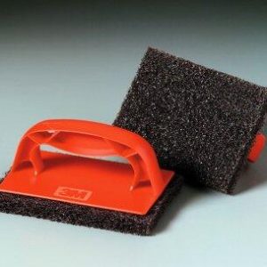 Poignée pour tampon abrasif scotch brite rouge