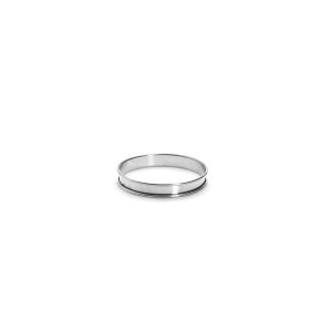 Cercle à tarte rond inox bord roulé Ø12cm H.2cm
