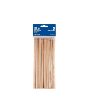 Piques brochettes 20cm naturel bois