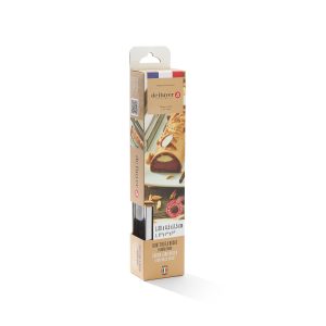 Gouttière à bûche ronde inox démontable 30x4.5x3.5cm